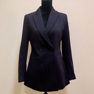SOLD‼️ NWT H&M Navy Blue Striped Blazer Sz. 6